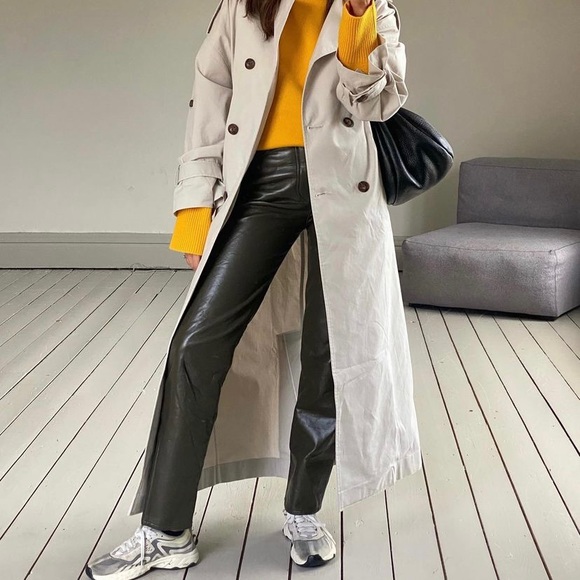 Zara limited edition leather straight leg pants melina - Picture 5 of 16